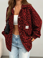 Women's Button-Down Jacket with Print