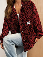 Women's Button-Down Jacket with Print