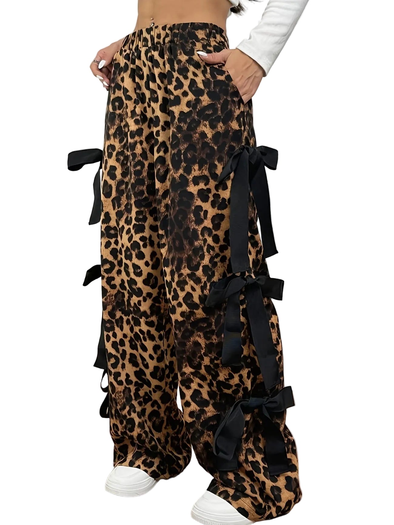 Women's Wide-Leg Pants with Bows
