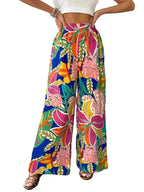Women's High-Waisted Printed Pants