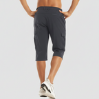 Men’s Cargo Knee-Length Shorts with Multiple Pockets