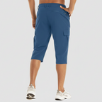Men’s Cargo Knee-Length Shorts with Multiple Pockets