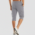 Men’s Cargo Knee-Length Shorts with Multiple Pockets