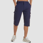 Men’s Cargo Knee-Length Shorts with Multiple Pockets