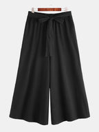 Men’s High-Waisted Wide-Leg Pleated Pants