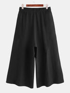 Men’s High-Waisted Wide-Leg Pleated Pants