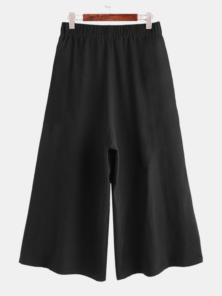 Men’s High-Waisted Wide-Leg Pleated Pants