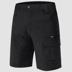 Men’s Knee-Length Cargo Shorts with Elastic Side Panels