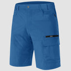 Men’s Knee-Length Cargo Shorts with Elastic Side Panels