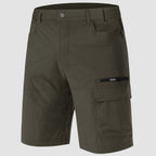 Men’s Knee-Length Cargo Shorts with Elastic Side Panels