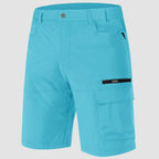 Men’s Knee-Length Cargo Shorts with Elastic Side Panels