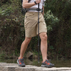 Men’s Knee-Length Cargo Shorts with Elastic Side Panels