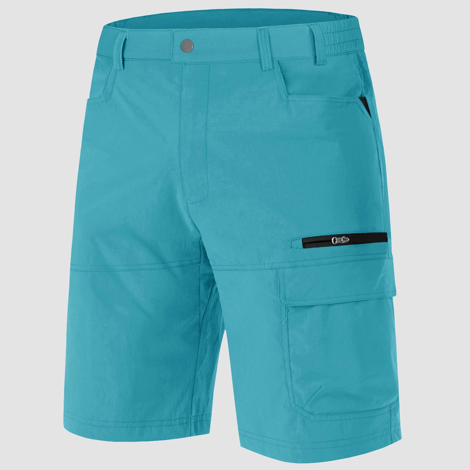 Men’s Knee-Length Cargo Shorts with Elastic Side Panels