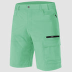 Men’s Knee-Length Cargo Shorts with Elastic Side Panels