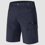 Men’s Knee-Length Cargo Shorts with Elastic Side Panels