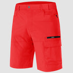 Men’s Knee-Length Cargo Shorts with Elastic Side Panels
