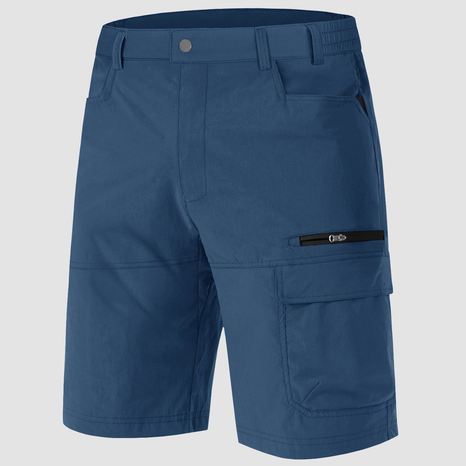 Men’s Knee-Length Cargo Shorts with Elastic Side Panels