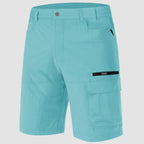 Men’s Knee-Length Cargo Shorts with Elastic Side Panels