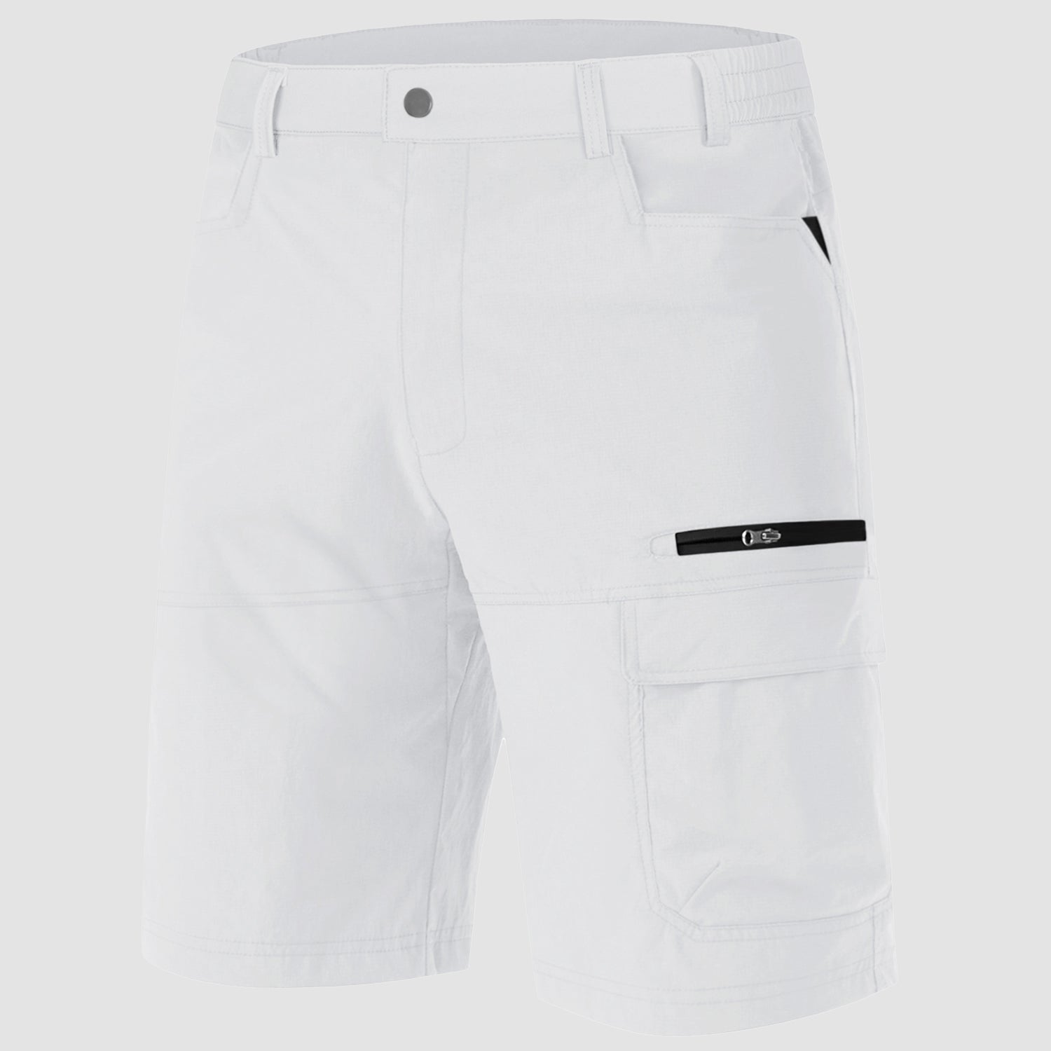 Men’s Knee-Length Cargo Shorts with Elastic Side Panels