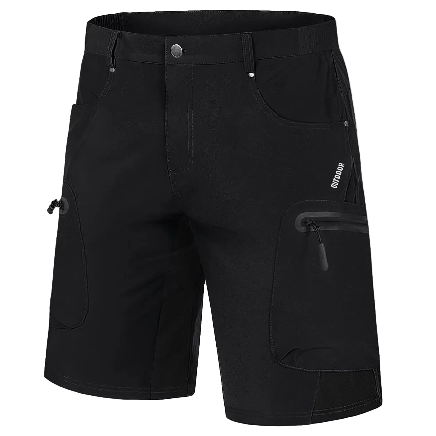 Men’s Knee-Length Cargo Shorts with Zippered Pockets