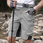 Men’s Knee-Length Cargo Shorts with Zippered Pockets