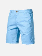 Men’s Knee-Length Chino Shorts with Slanted Pockets