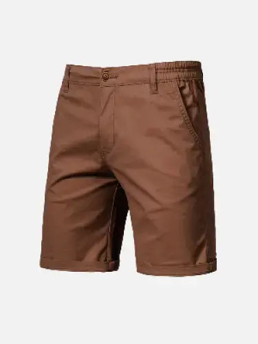 Men’s Knee-Length Chino Shorts with Slanted Pockets