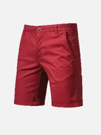 Men’s Knee-Length Chino Shorts with Slanted Pockets