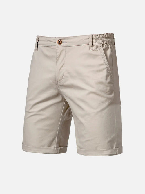 Men’s Knee-Length Chino Shorts with Slanted Pockets