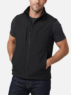 Men's Sleeveless Zip-Up Vest with Stand Collar and Mesh Lining