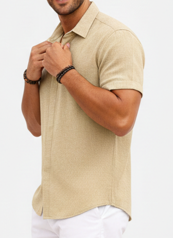 Men’s Linen Blend Short Sleeve Shirt