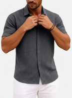 Men’s Linen Blend Short Sleeve Shirt