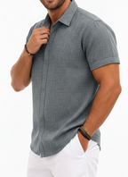 Men’s Linen Blend Short Sleeve Shirt