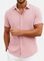 Men’s Linen Blend Short Sleeve Shirt