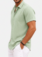 Men’s Linen Blend Short Sleeve Shirt