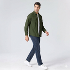 Men’s Long Sleeve Button-Down Shirt with Multiple Chest Pockets