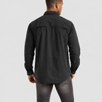 Men’s Long Sleeve Button-Down Shirt with Multiple Chest Pockets