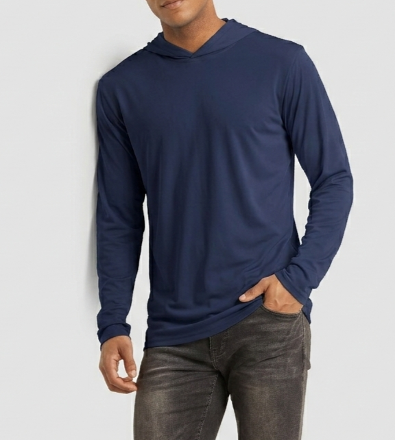 Men’s Long Sleeve Hooded T-Shirt