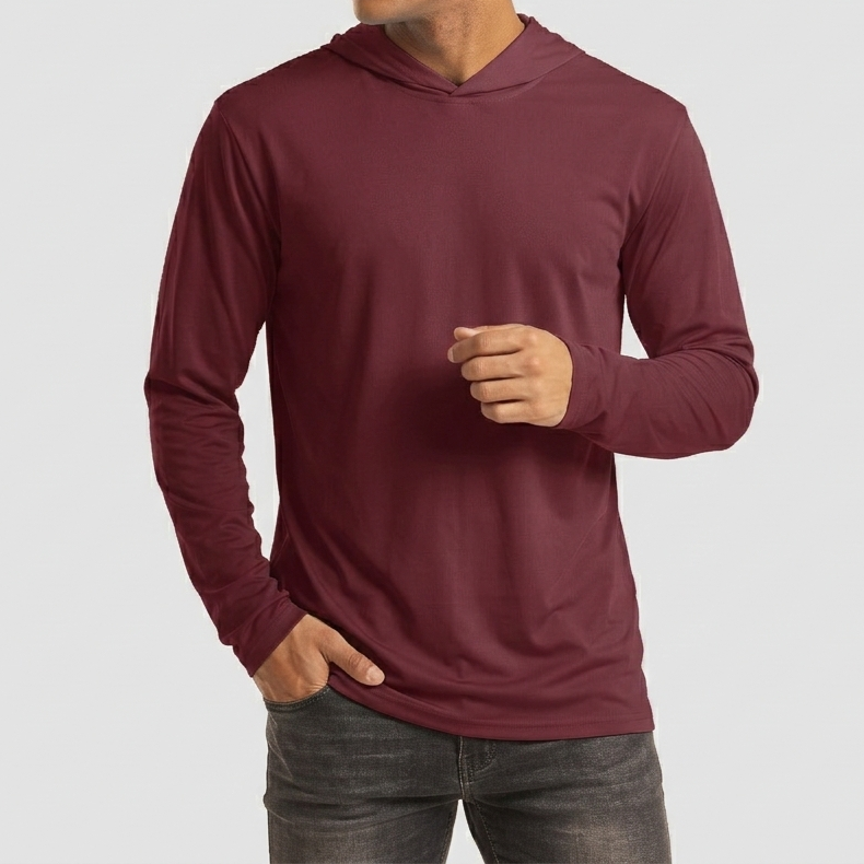 Men’s Long Sleeve Hooded T-Shirt