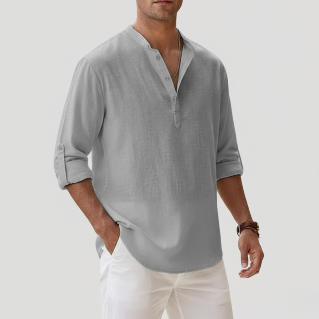 Men’s Long Sleeve Linen Shirt
