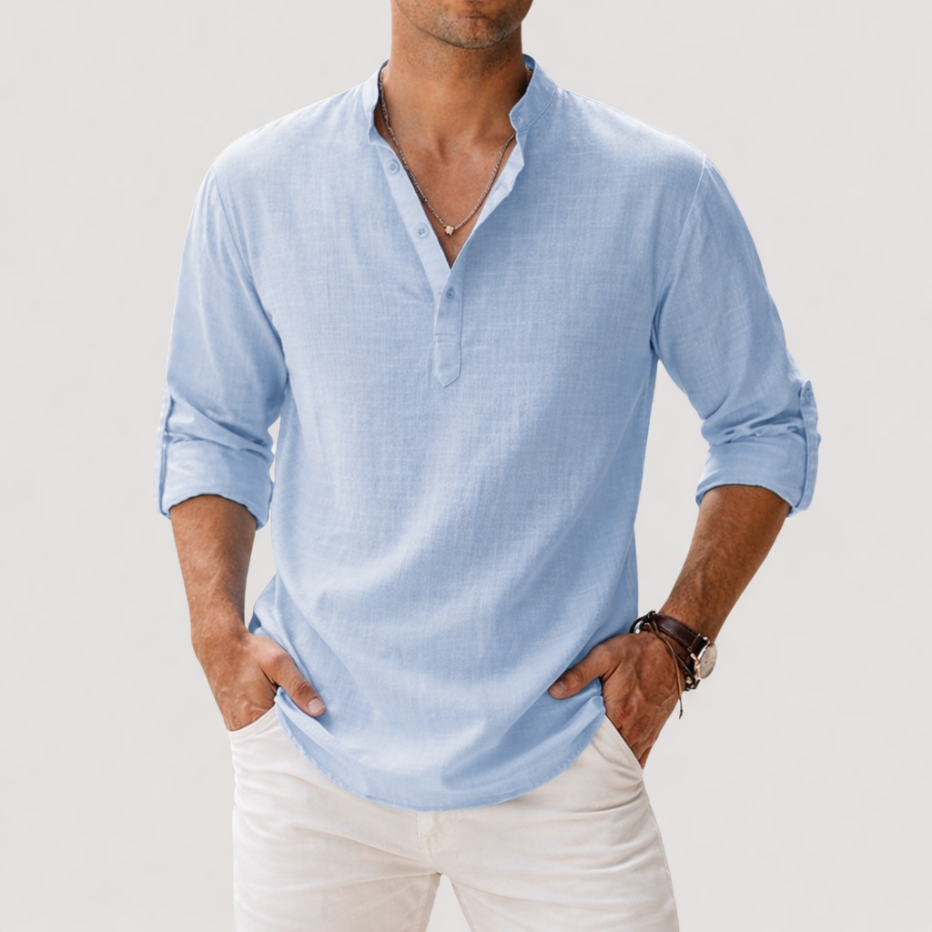 Men’s Long Sleeve Linen Shirt