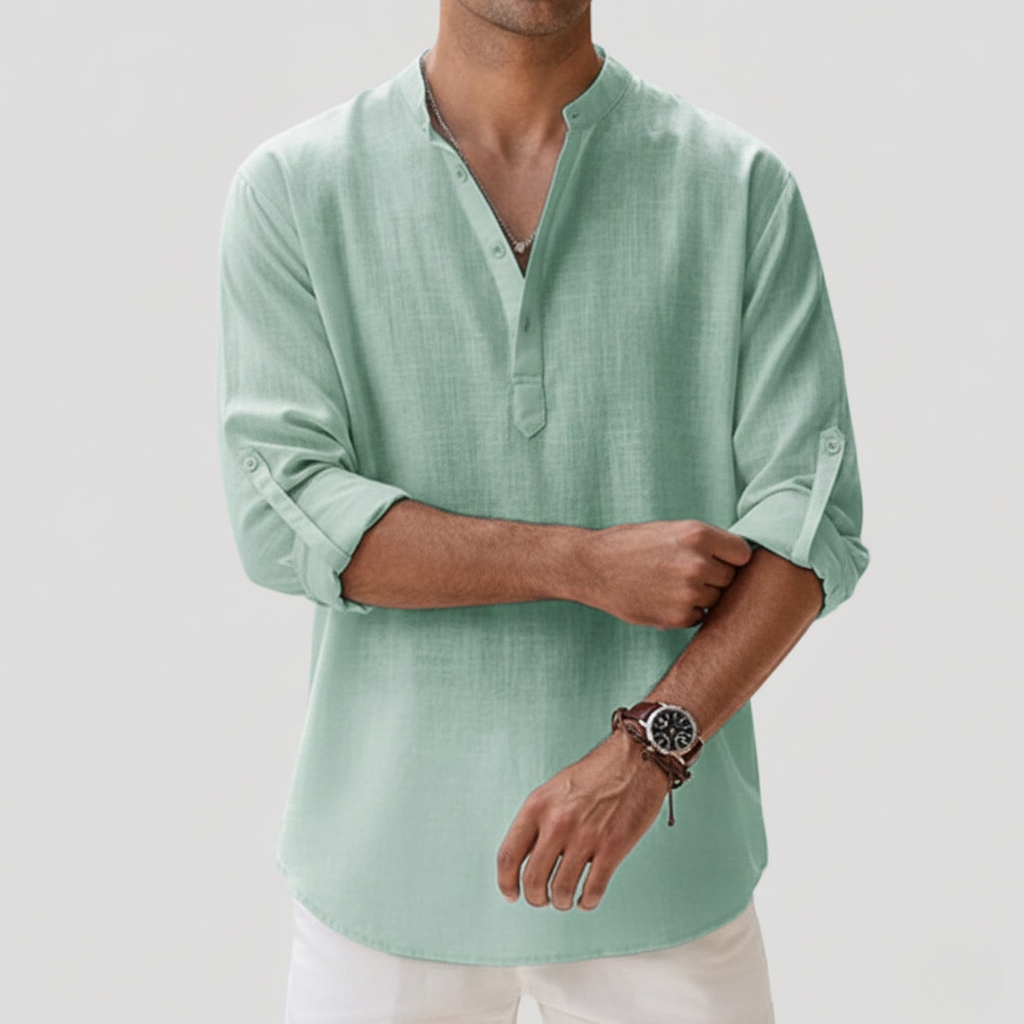 Men’s Long Sleeve Linen Shirt