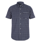 Men’s Plaid Short Sleeve Button-Up Shirt With Chest Pocket