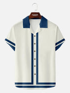 Men’s Contrast Panel Button Front Shirt