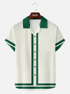 Men’s Contrast Panel Button Front Shirt