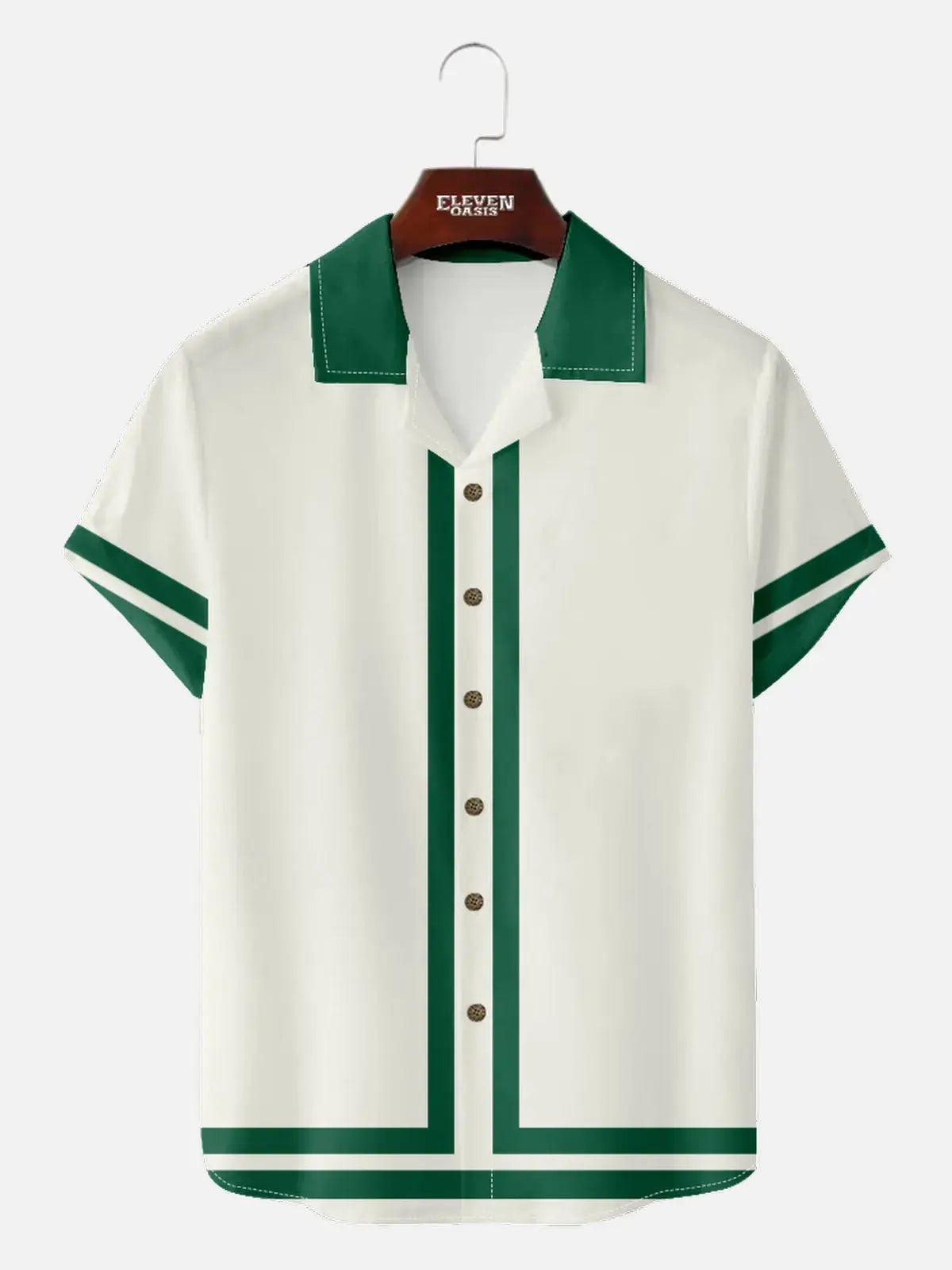 Men’s Contrast Panel Button Front Shirt