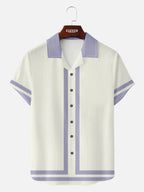 Men’s Contrast Panel Button Front Shirt