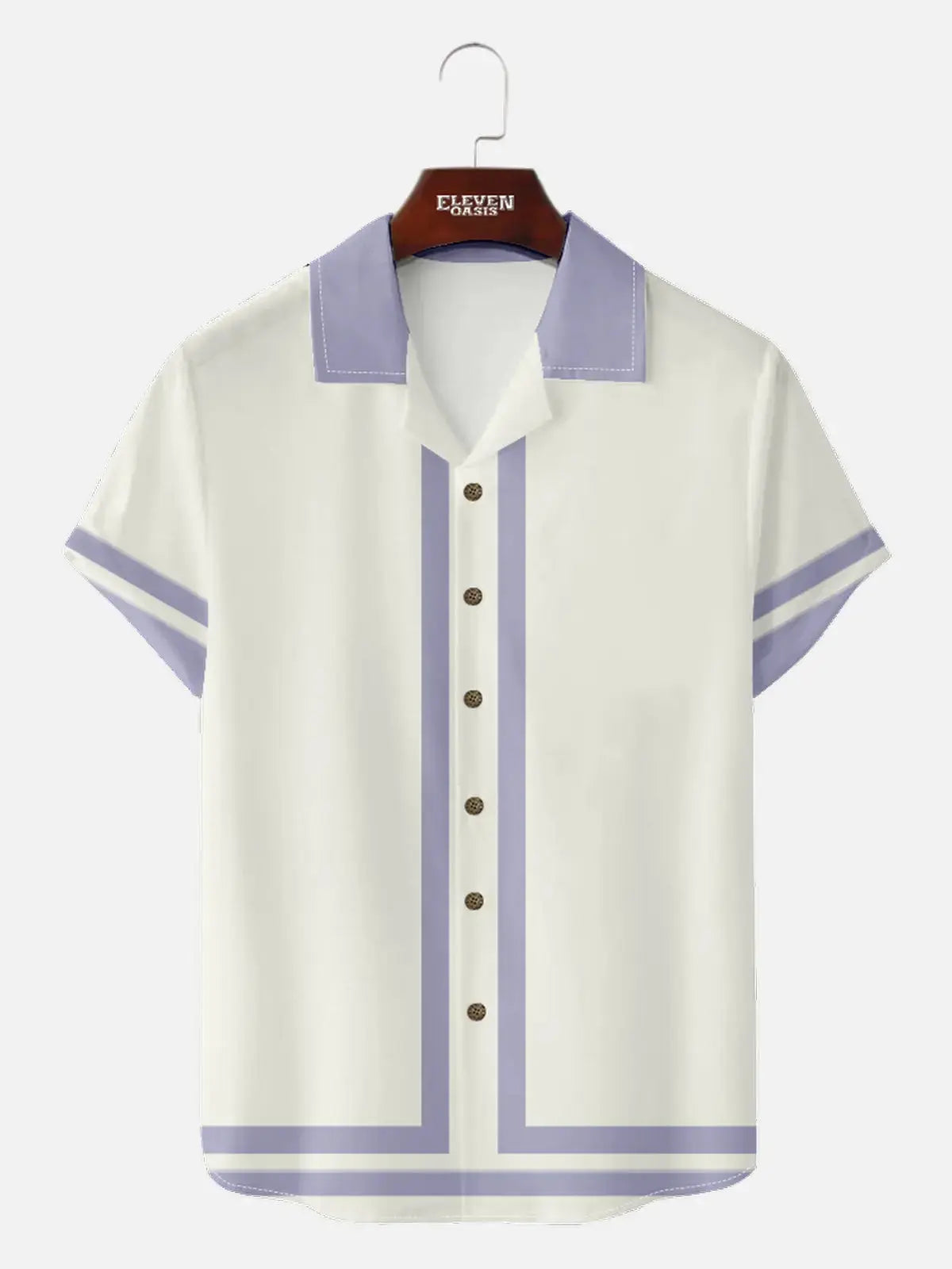 Men’s Contrast Panel Button Front Shirt