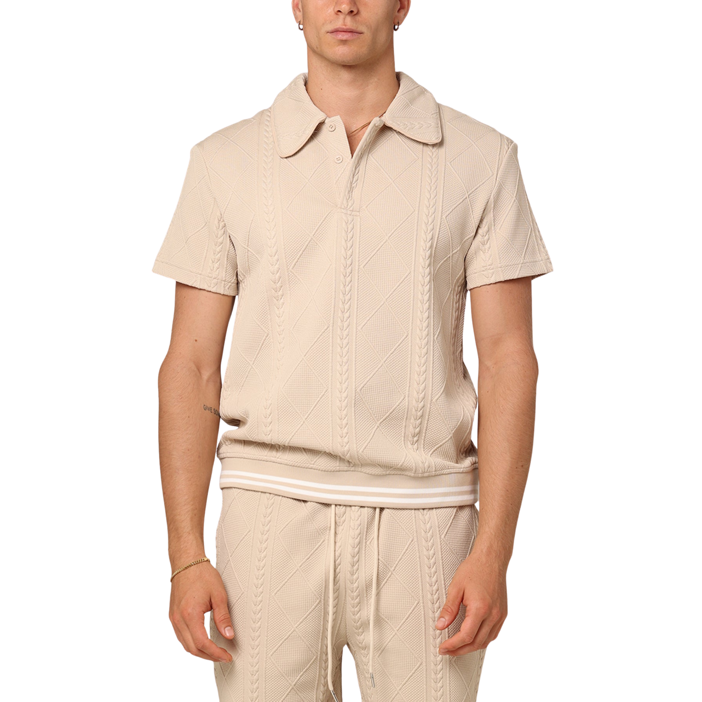 Men’s Short-Sleeve Knit Polo Shirt