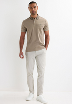 Men’s Short Sleeve Polo Shirt with Button Placket And Chest Pocket